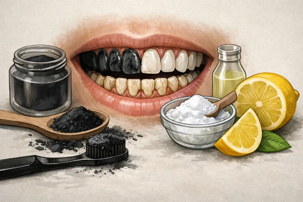 Carbón activado, bicarbonato y limón en los dientes- el “blanqueamiento” que puede salir caro