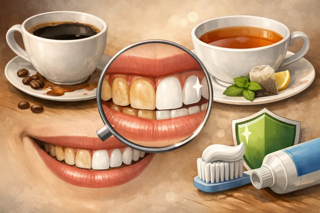 Cómo reducir las manchas de café y té sin “lijarte” el esmalte